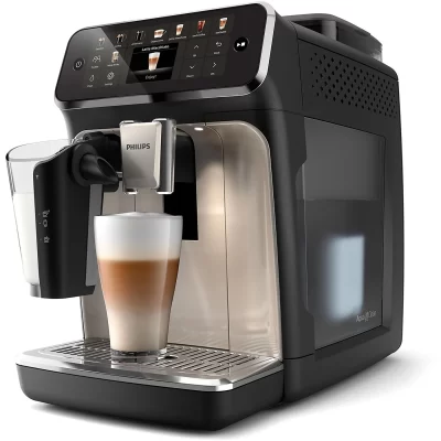PHILIPS Series 5500 LatteGo EP5547/90 MACCHINA CAFFÉ AUTOMATICA, Nero, Cromato